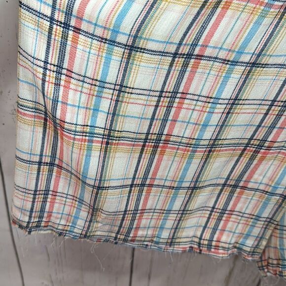 Coco + Jaimeson Plaid Long Sleeve Button Front Romper Multicolor Check Size L - Picture 10 of 16